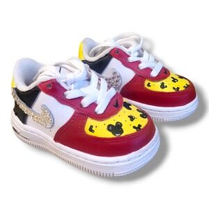 Custom Disney Mickey Mouse Nike Air Force 1 Shoes Sneakers Baby/Toddler Size 4C